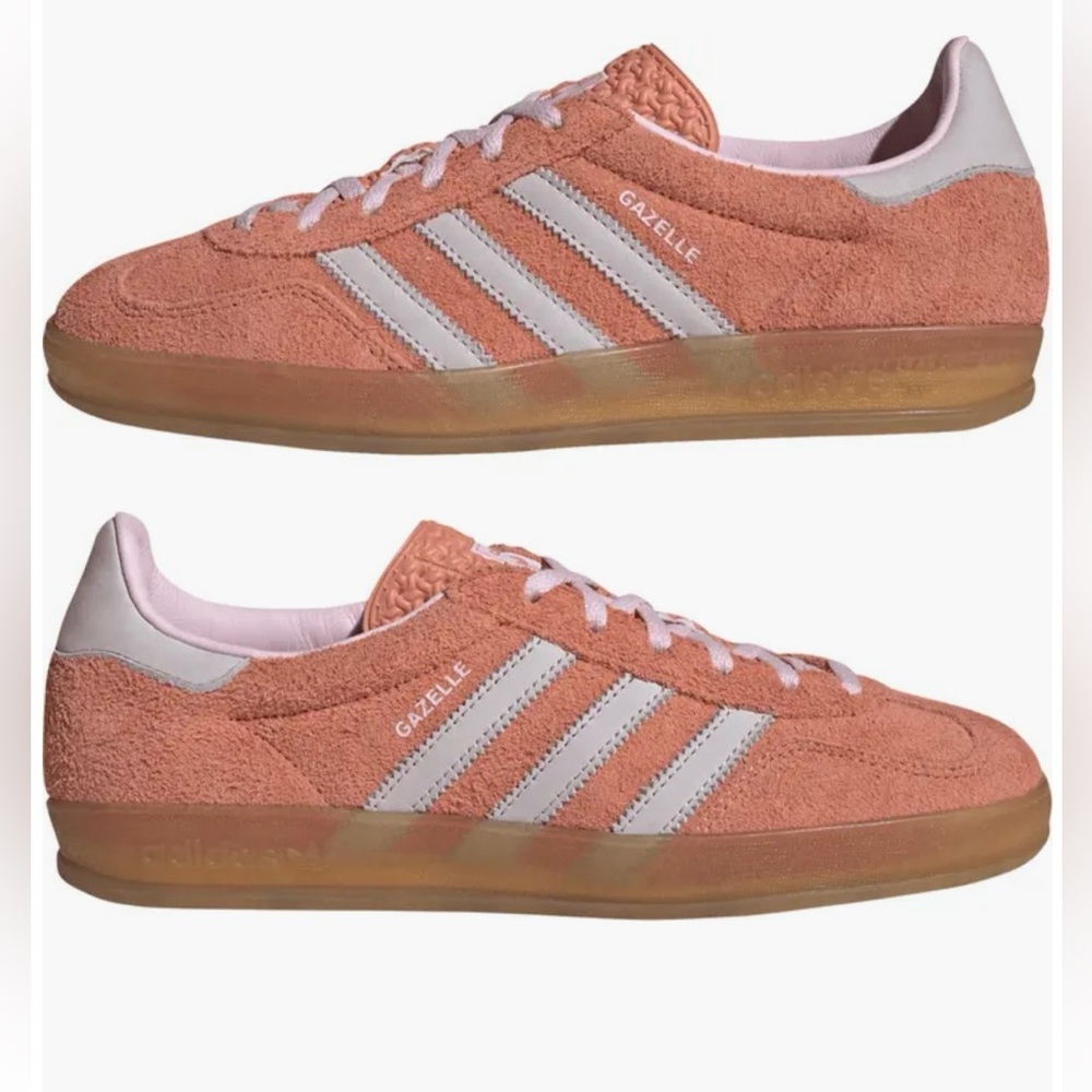 Adidas gazelle indoor tennis shoes in pink/coral